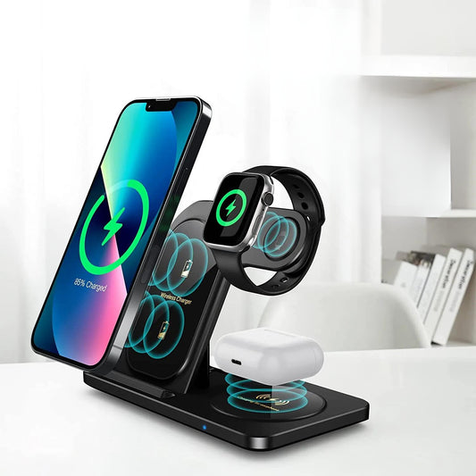 Wireless Charger Stand,Foldable Charging Station Dock